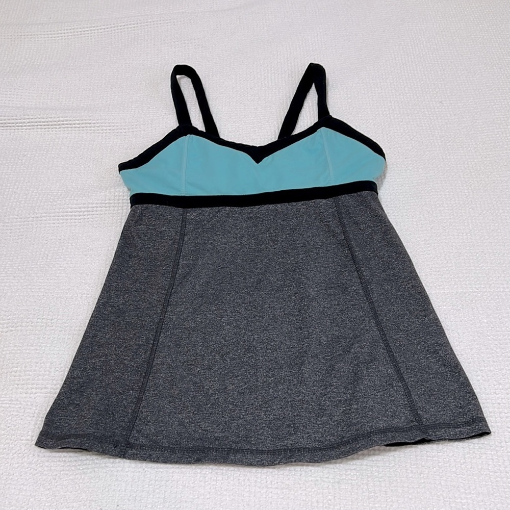 Kyodan Blue/Gray Ruched Back Sports Tank
